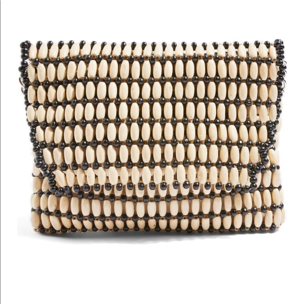 Topshop Wooden Beaded Crossbody Bag